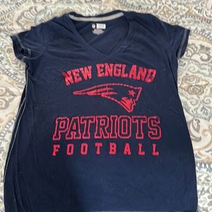 NFL size L NE Patriots blue tee shirt!  Gently worn!  Nice condition!